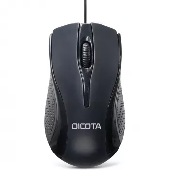DICOTA - Pelė - dešiniarankiams ir kairiarankiams - Lazerinė - 3 mygtukai - Laidinė - USB - Juoda (D32011)