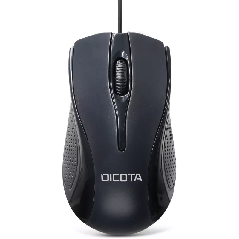 DICOTA - Pelė - dešiniarankiams ir kairiarankiams - Lazerinė - 3 mygtukai - Laidinė - USB - Juoda (D32011)