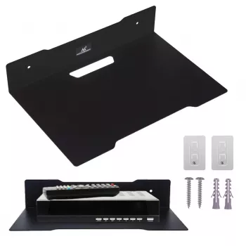 Wall shelf for decoder MACLEAN MC-122, steel, Juoda, max load 5 kg, hole spacing 219 mm