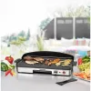 Elektrinis stalo grilis Rommelsbacher BBQ 2003 — 1900 W, 50×25 cm, briaunotas + Teppanyaki, reguliuojamas termostatas, sidabrinė/juoda