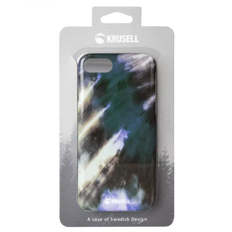 Apsauginis atverčiamas dėklas Krusell Limited, skirtas Apple iPhone 8/7 — twirl earth dizainas