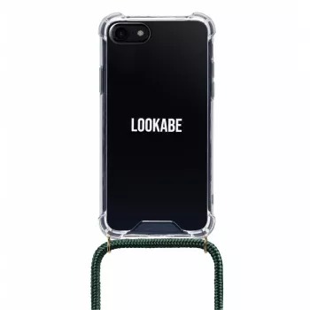 Išmaniojo telefono pakabinamas dėklas Lookabe, skirtas iPhone 7/8, auksinis su žaliais akcentais