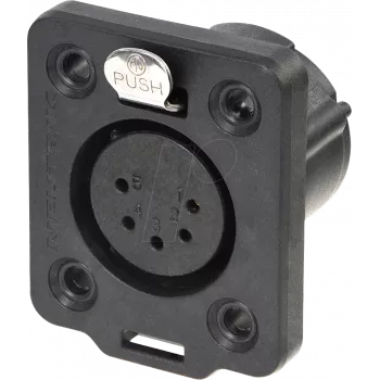 Neutrik NC5FDX-TOP laidinė jungtis XLR juoda (NC5FDX-TOP)