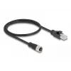 DeLOCK M12 adapterio kabelis D-koduotas 4 kontaktų moteriškas į RJ45 vyriškas 50 cm