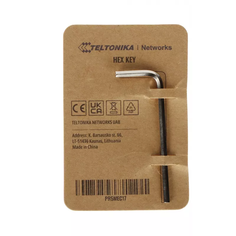 Šešiabriaunis raktas Teltonika 19 x 53 x 2,5 mm nikeliuotas kampinis PR5MEC17