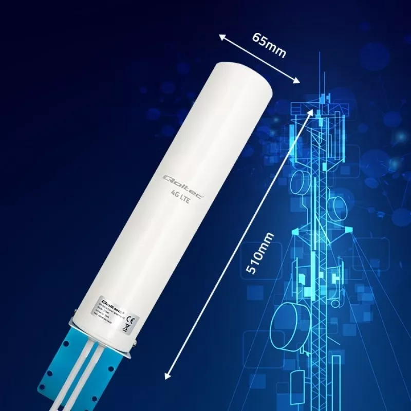 Visakryptė 4G LTE dviguba antena QOLTEC 57045 12 dBi