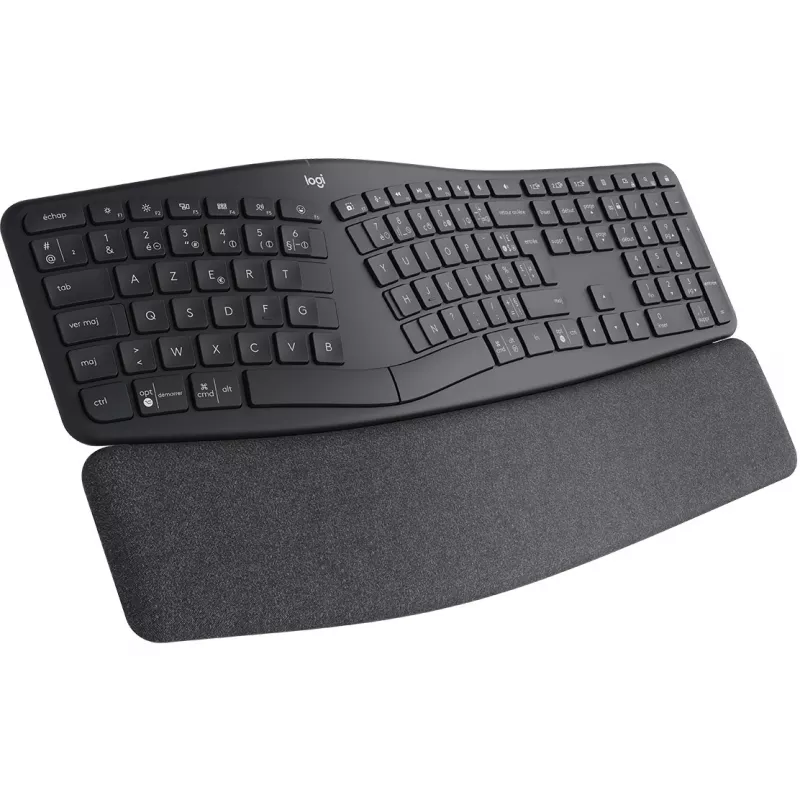 „Logitech ERGO K860 for Business“ viso dydžio belaidė AZERTY klaviatūra