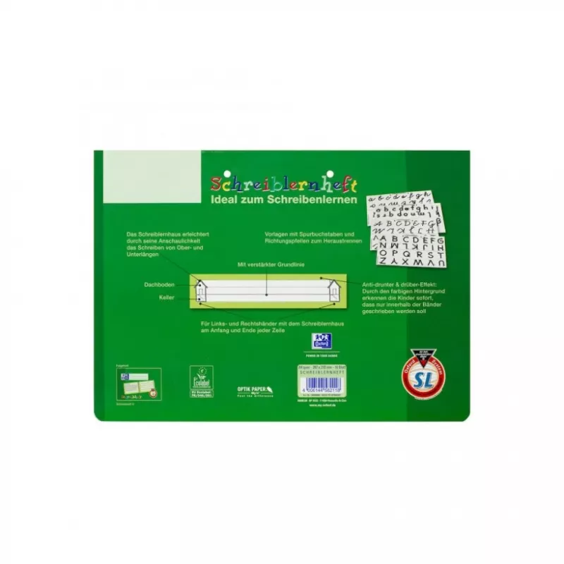 Rašymo sąsiuvinis Oxford 100050089 A4 žalias 80 g/m²