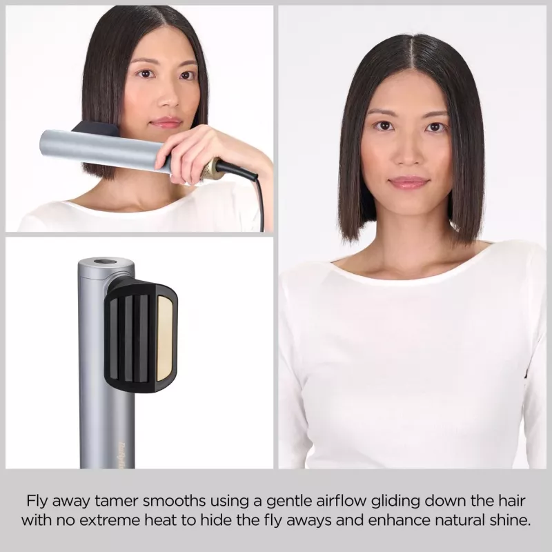 Plaukų formavimo rinkinys BABYLISS AS6555E — Airflow technologija, 4 kaitinimo lygiai, 2,5 m laidas, sidabrinis/auksinis