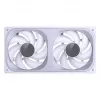 JONSBO ZB-240W 2x120mm ARGB PWM korpuso ventiliatoriai - balti