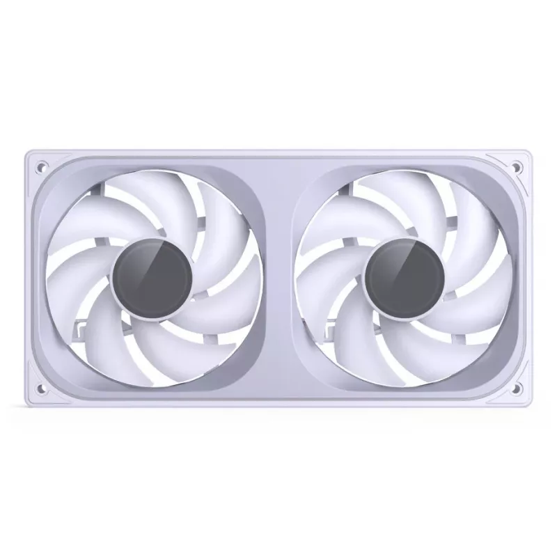 JONSBO ZB-240W 2x120mm ARGB PWM korpuso ventiliatoriai - balti