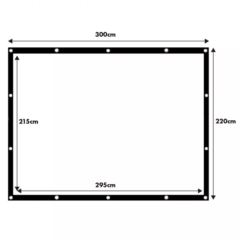 Projekcinis ekranas MACLEAN MC-168 150 colių (300 x 220 cm) fiksuotas rėmas