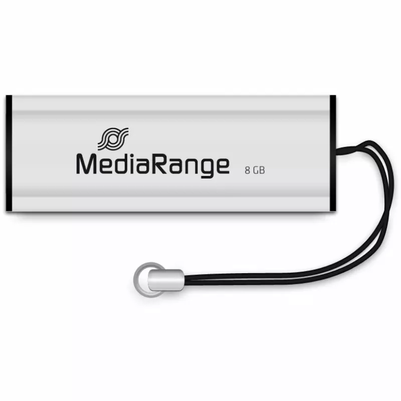 MediaRange SuperSpeed - USB atmintukas - 8GB - USB3.0 - juodas/sidabrinis (MR914)
