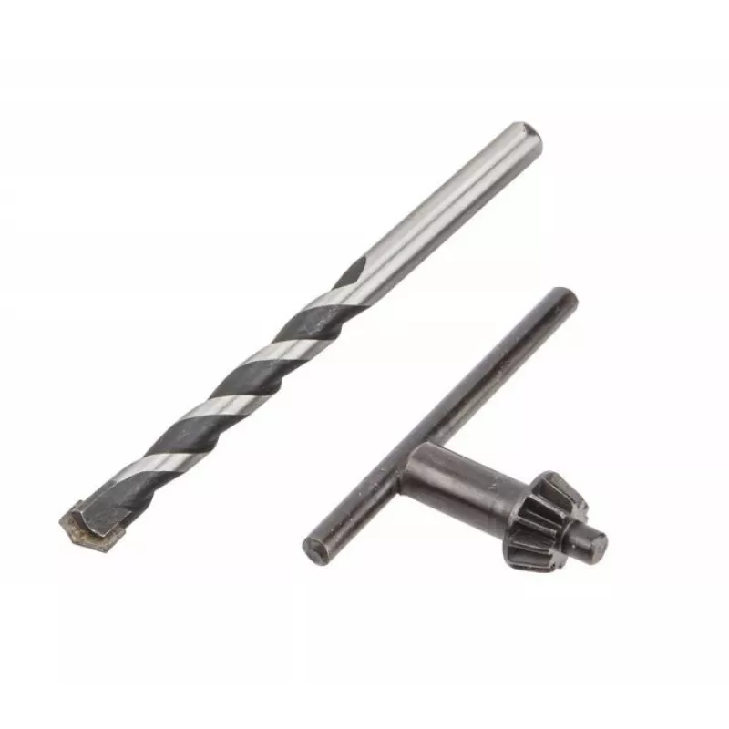 Graphite 58G725 grąžtas 3000 RPM su raktu, pilkas