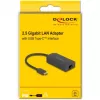 DeLOCK 66045 kabelio jungčių adapteris USB 5 Gbps Type-A 2,5 Gigabit LAN RJ45 juodas