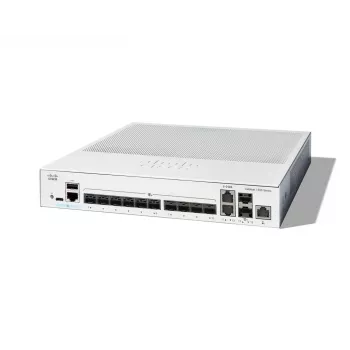 Tinklo komutatorius Cisco Catalyst C1300-12XS valdomas L2/L3, 12 x 10Gb SFP+, 240 Gbit/s, 16k MAC, montuojamas stelaže, pilkas