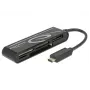 DeLOCK USB2.0 kortelių skaitytuvas USB Type-C kištukas 5 lizdai - Kortelių skaitytuvas - Viskas viename (kelių formatų) - USB-C (91739)