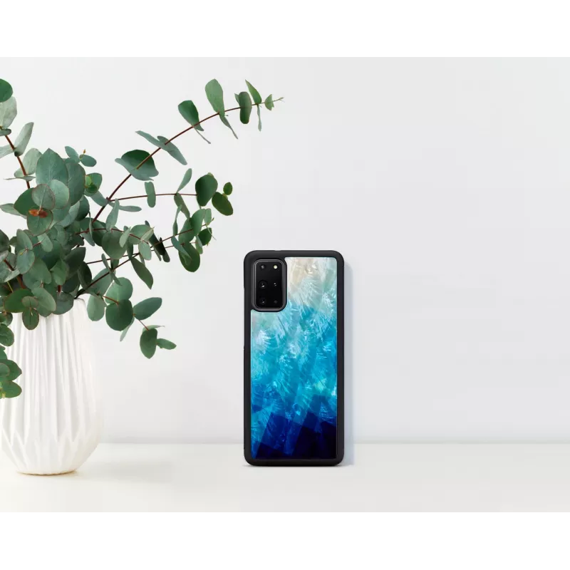„iKins“ apsauginis dėklas „Samsung Galaxy S20+“ – melsvai juoda apdaila