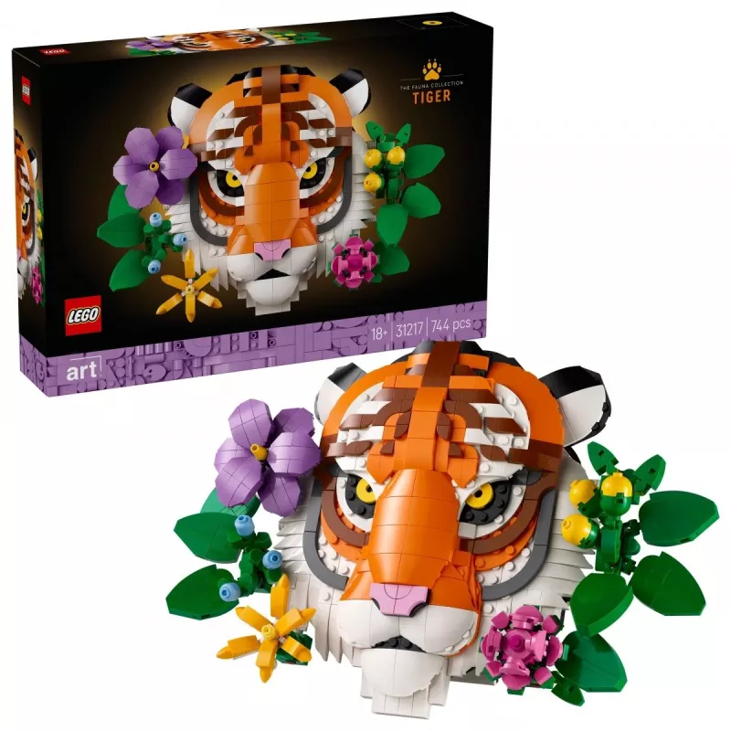 Konstruktorius LEGO Art Fauna Collection Tigras rinkinys 31217 - statomas tigro modelis