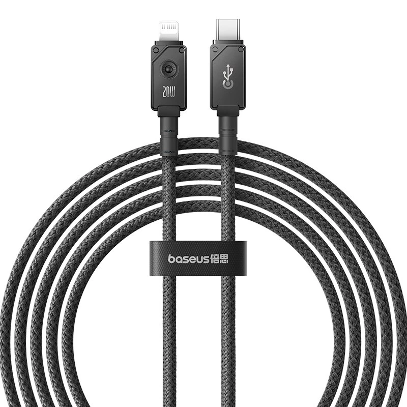 Baseus Unbreakable USB C į iP kabelis 2 m 20 W Juodas