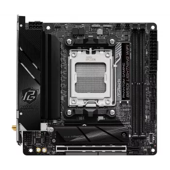Mini-ITX pagrindinė plokštė ASRock B650I Lightning WiFi — AMD B650, Socket AM5, DDR5, 2 DIMM (iki 96 GB), Wi‑Fi 6E, 2.5Gb LAN