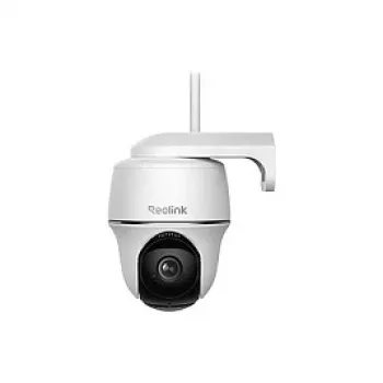 IP apsaugos kupolo kamera Reolink B430 + saulės baterija, 5 MP, belaidė, maitinama baterijomis ir saulės energija, montuojama ant sienos, vidaus / lauko, balta