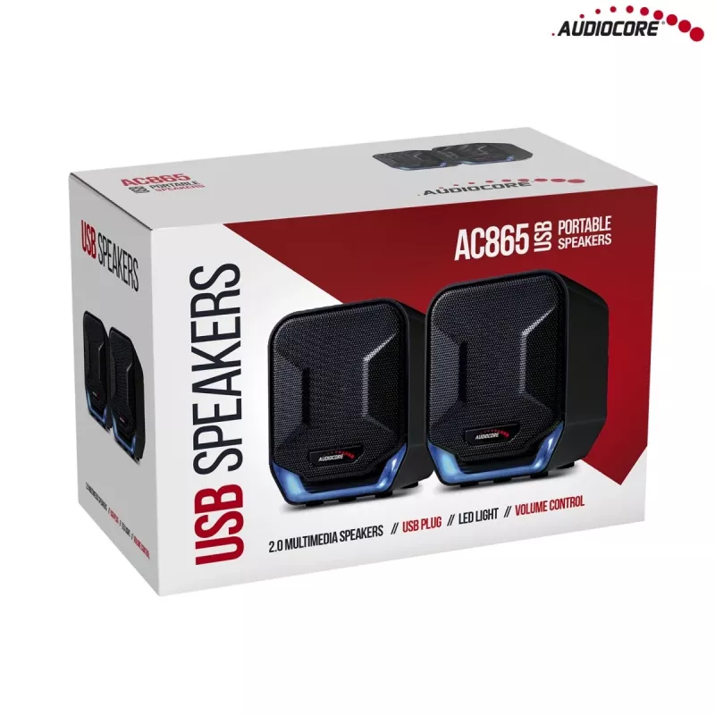 Garsiakalbis Audiocore AC865 dvipusis laidinis, 2.0 kanalų, 3 W, juodas