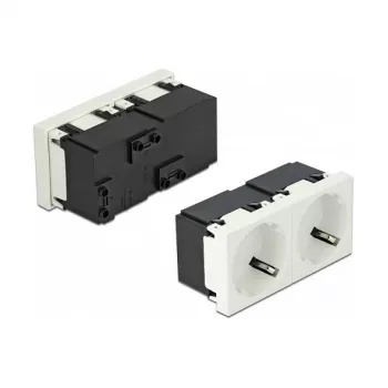 Kištukinis lizdas CEE 7/3 DELOCK 81322 — 3P+N+PE, 250 V, 16 A, ABS, balta