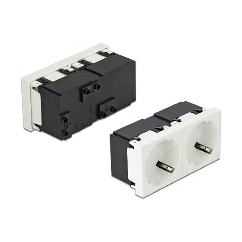 Kištukinis lizdas CEE 7/3 DELOCK 81322 — 3P+N+PE, 250 V, 16 A, ABS, balta