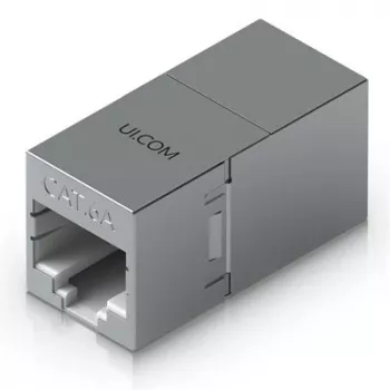 Inline RJ45 jungtis UBIQUITI UACC-RJ45-COUPLER-C6A Compact — RJ45 Cat6A tiesioginė jungtis