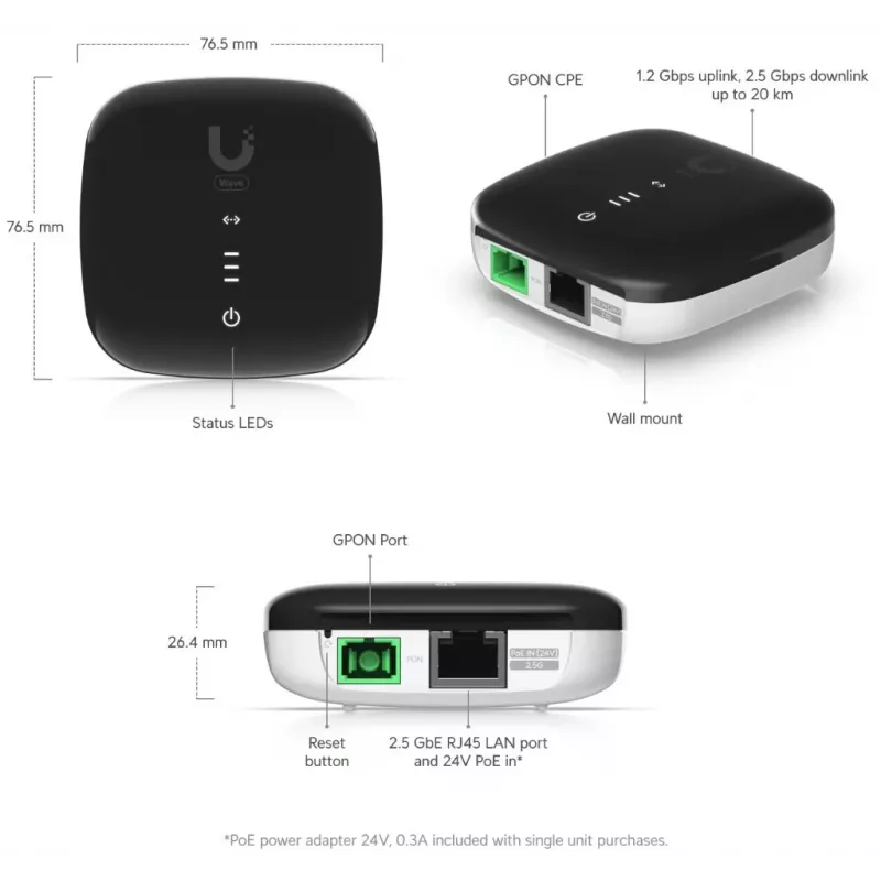 Ubiquiti WaveFiber ONU, 5 vnt. pakuotė