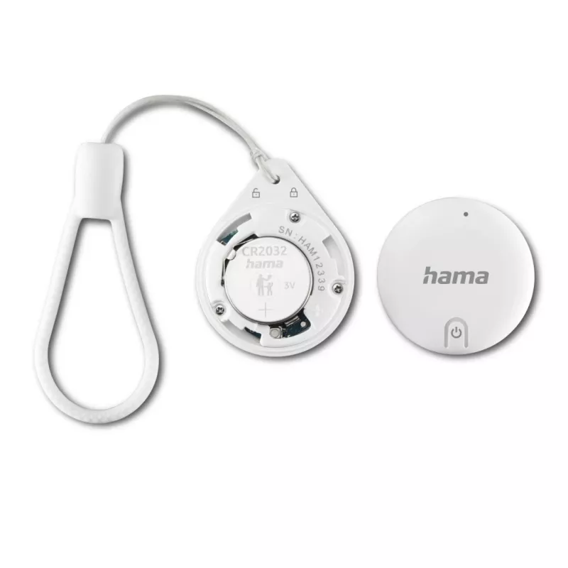 HAMA Item Finder 00185815 Bluetooth, skirtas „Apple Find My“ programėlei, baltas – seklys asmeniniams daiktams rasti