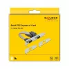 Išplėtimo kortelė DeLOCK PCI Express x1 į 2 x nuoseklioji RS-232