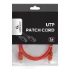 komutacinis kabelis CAT5E Utp 1,5M/RED PP12-1.5M/R Gembird