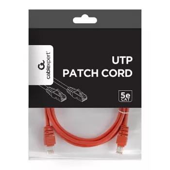 komutacinis kabelis CAT5E Utp 1,5M/RED PP12-1.5M/R Gembird