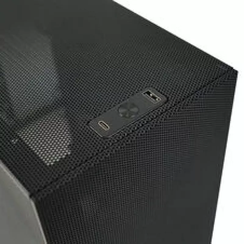 ssupd Meshroom S V2 Mini PC korpusas, ATX palaikymas, tinklinis priekis, paruoštas PCIe 5.0 — juodas