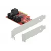 SATA PCI Express x4 kortelė DeLOCK 6 prievadai žemo profilio formos faktorius