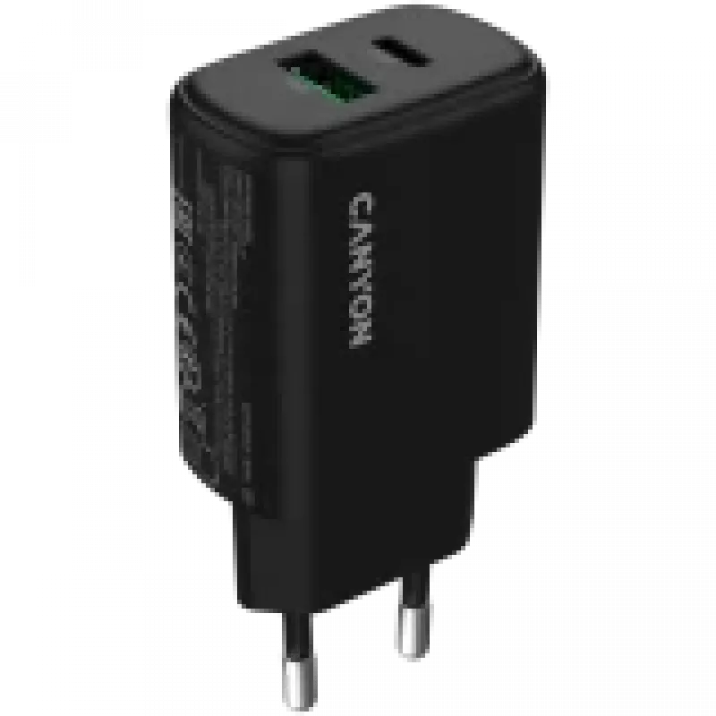 CANYON įkroviklis OnCharge 250 25W 1xPD 1xQC EU juodas
