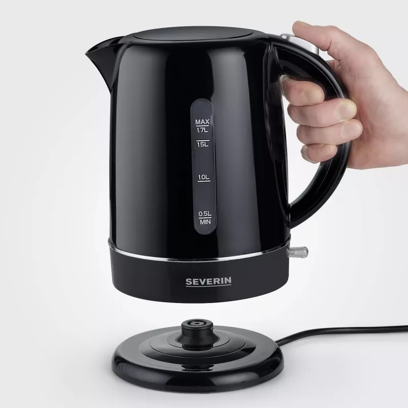 „Severin WK 4322“ elektrinis virdulys, 1,7 l, 2200 W, juodas