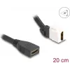 DeLOCK Keystone modulio kabelis HDMI jungtis-jungtis 45° kampuotas 8K 60 Hz 20 cm juodas