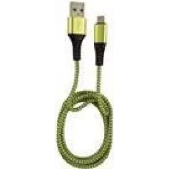 LC-POWER laidas USB-Micro-1M-7 1m juodas/žalias,USB A į Micro-USB (LC-C-USB-MICRO-1M-7)