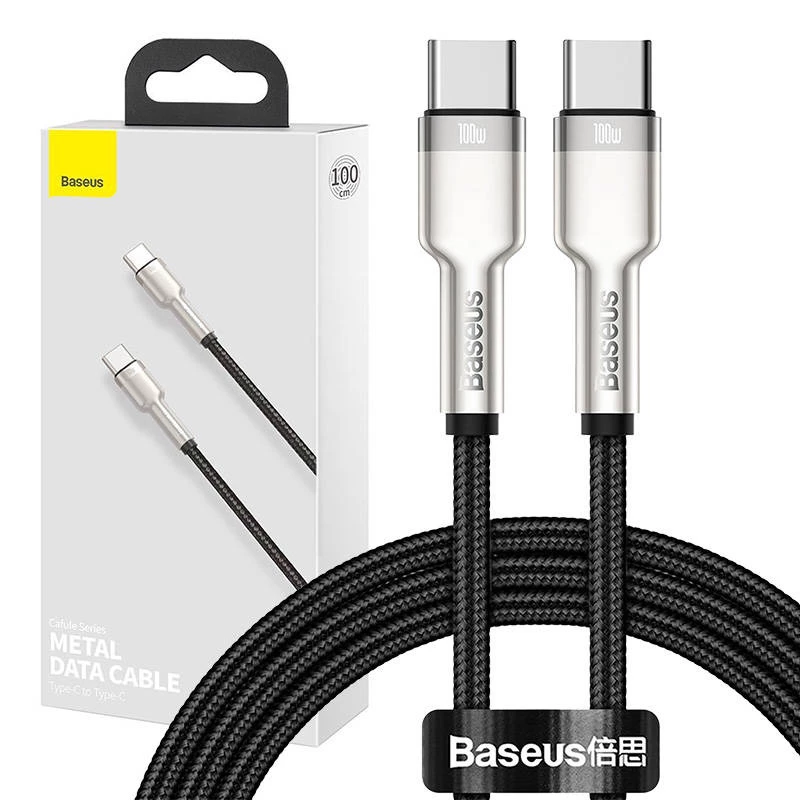USB-C į USB-C kabelis Baseus CATJK-C01, USB 3.2 Gen 1, 1 m, juodas
