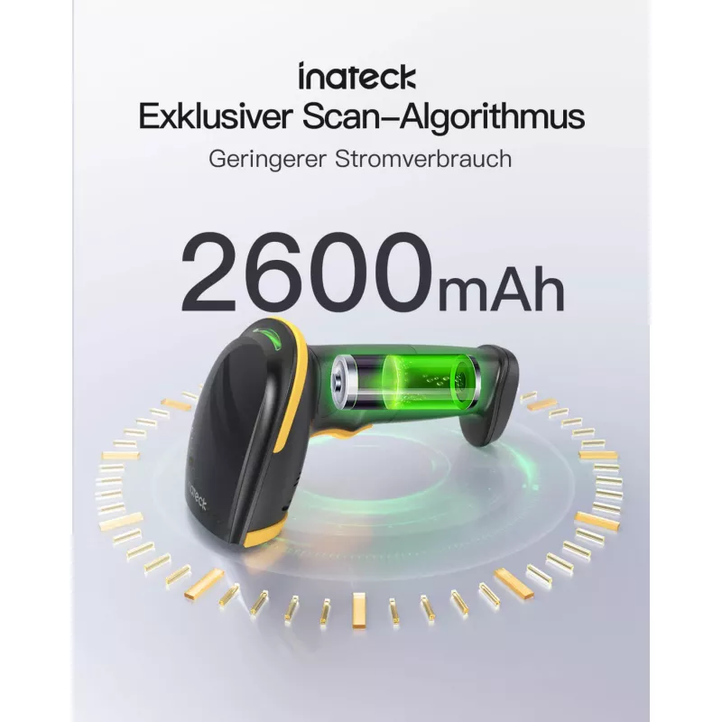 inateck Barcodescanner 35 Juoda [BCST-35_Juoda]