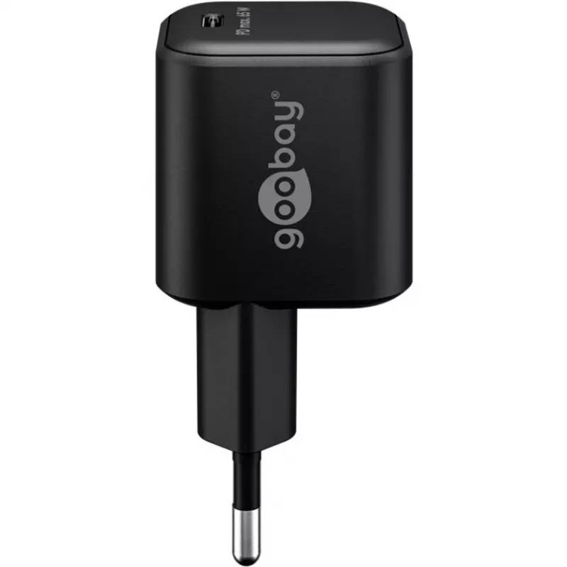 USB-C įkrovimo rinkinys GOOBAY 74774 — 65 W įkroviklis su 1 m tekstiliniu USB-C laidu
