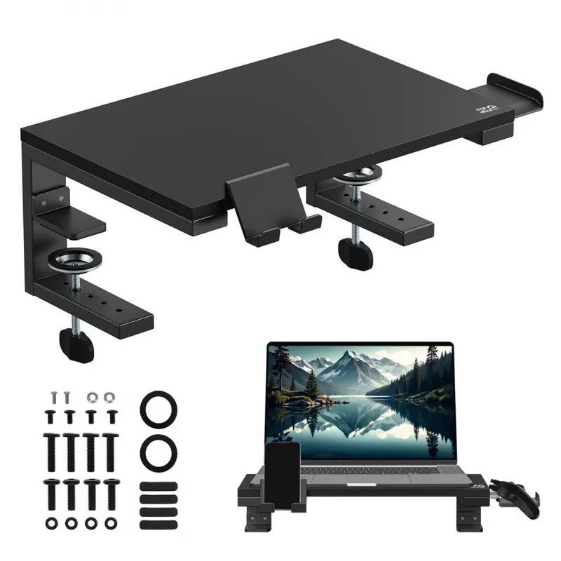 Ergo Office nešiojamojo kompiuterio / monitoriaus stovas, maks. apkrova 20 kg, įstrižainei 13-32, juodas, ER-303 B