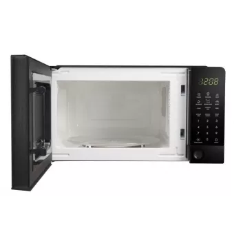 Solo mikrobangų krosnelė ESPERANZA EKO009 — 700 W, 20 L, LED ekranas, jutiklinis valdymas, 24,5 cm stiklinis sukamojo stalo padėklas, juoda