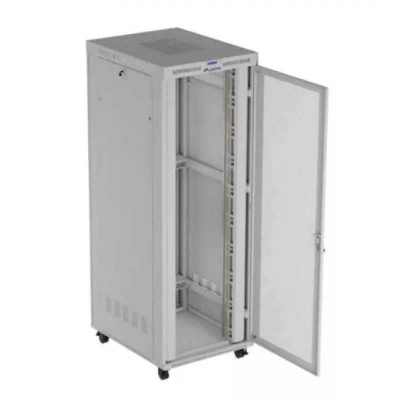 19 inch Rack Cabinet LANBERG FF01-8047-23SL 47U 800x1200 mm Pilka Perforated Doors