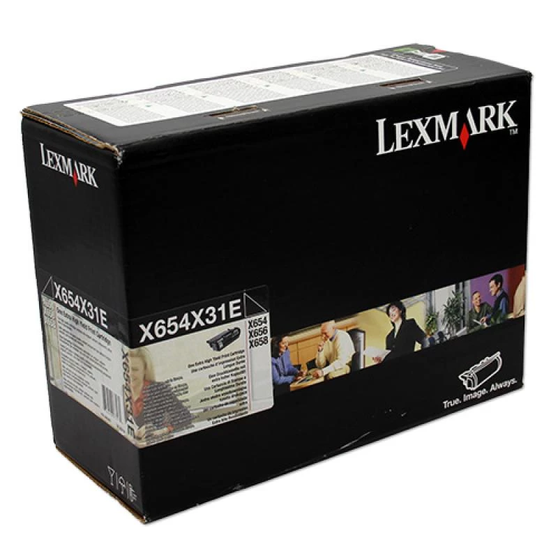 Lexmark X654X31E dažų kasetė, juoda, 15000 puslapių