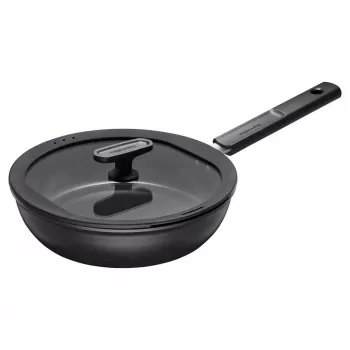 Keptuvė Fiskars 1075528 24 cm su nepridegančia danga ir dangčiu