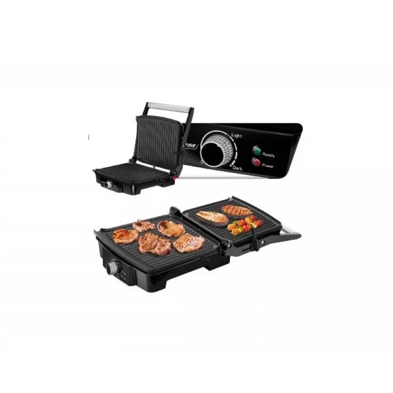 Kontaktinis grilis MPM MGR-09M - 2000 W, panini grilis, reguliuojama viršutinė plokštė